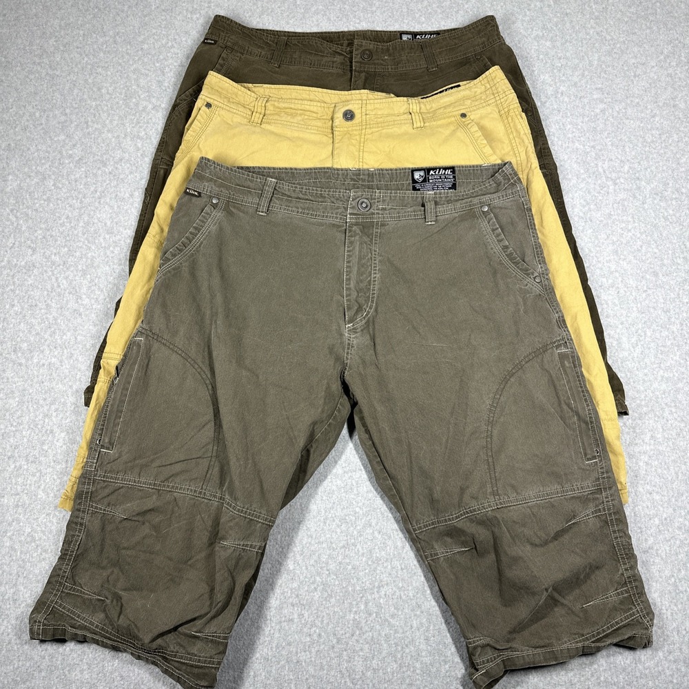 Kuhl Renegade Krux 3/4 Shorts Vintage Patina Dye Men's 38x16 Lot of 3